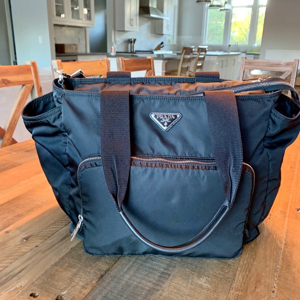Prada nylon diaper bag